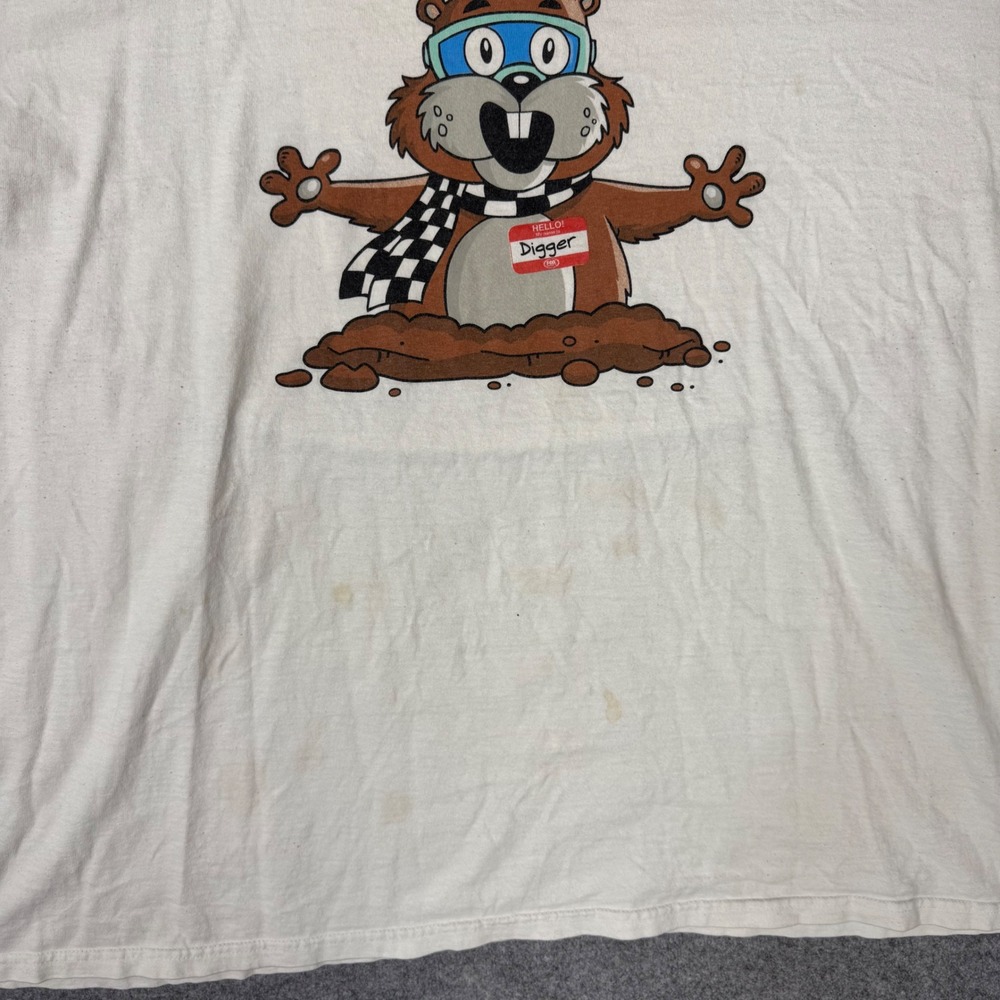 Chase Authentics NASCAR Fox Sports Gopher Cam Digger T-Shirt White Mens 3XL - Picture 7 of 7
